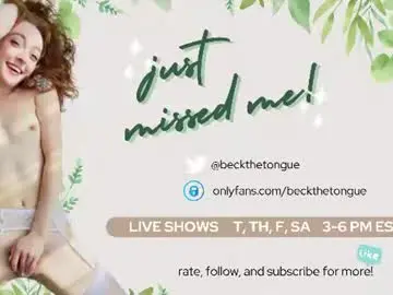 Beckthetongue  live sex cam